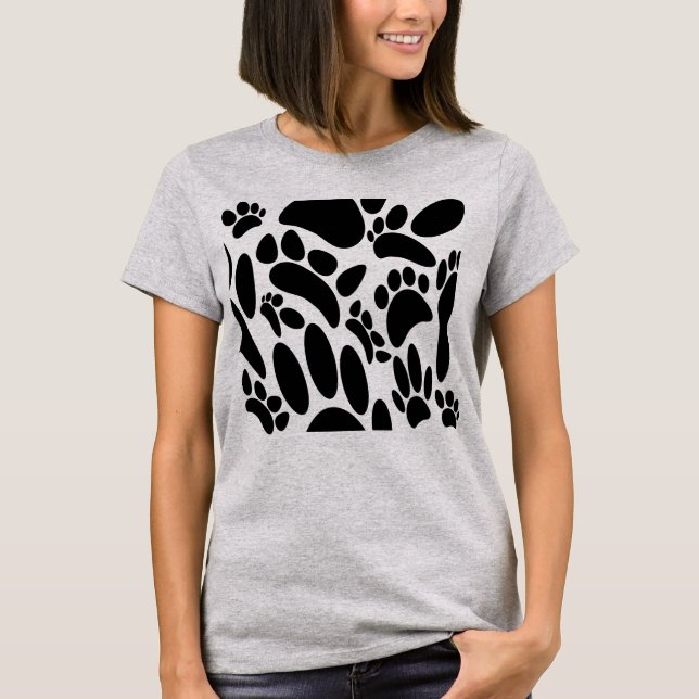 Abstract Dog Pawprint T-Shirt (Front)