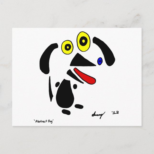 Abstract Dog Postcard (Front)