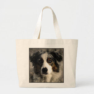Abstract Dog Print Large Tote Bag