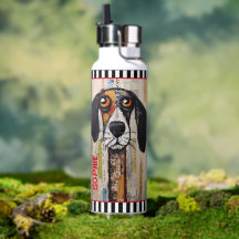 Abstract Dog Thor Water Bottle