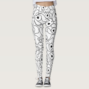 Abstract doggie design  leggings