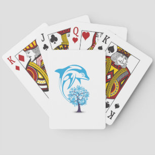 Abstract Dolphin Playing Cards
