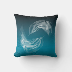 Abstract Dolphins at Play American MoJo Cushion