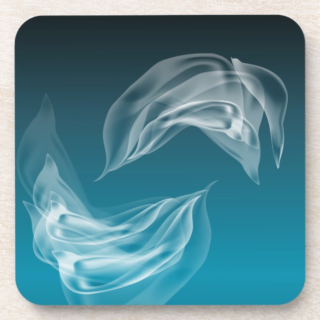 Abstract Dolphins at Play Coaster (Front)