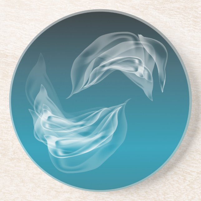 Abstract Dolphins at Play Coaster (Front)