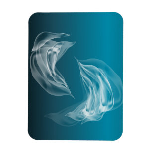 Abstract Dolphins at Play Magnet