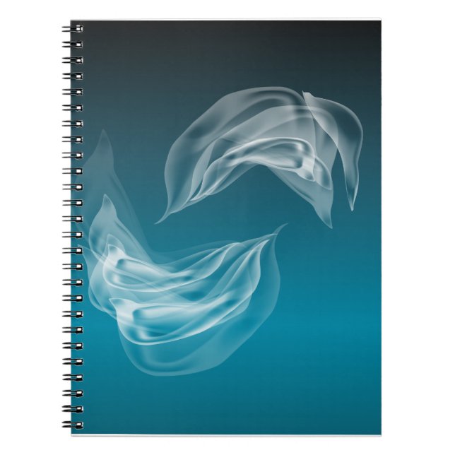 Abstract Dolphins at Play Notebook (Front)