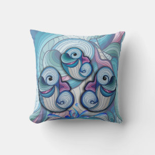 abstract dolphins cushion