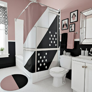 Abstract dominos shower curtain