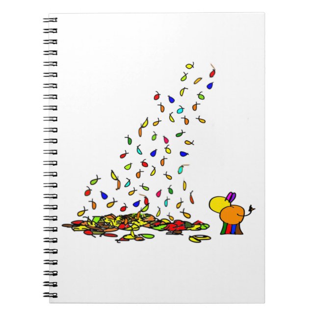 abstract donkey and leaves notebook (Front)