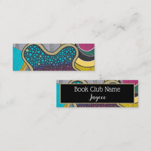 Abstract doodle art, flowing shapes, book mark calling card