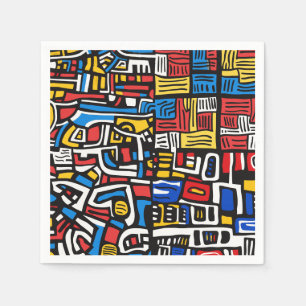 abstract doodle modern napkin