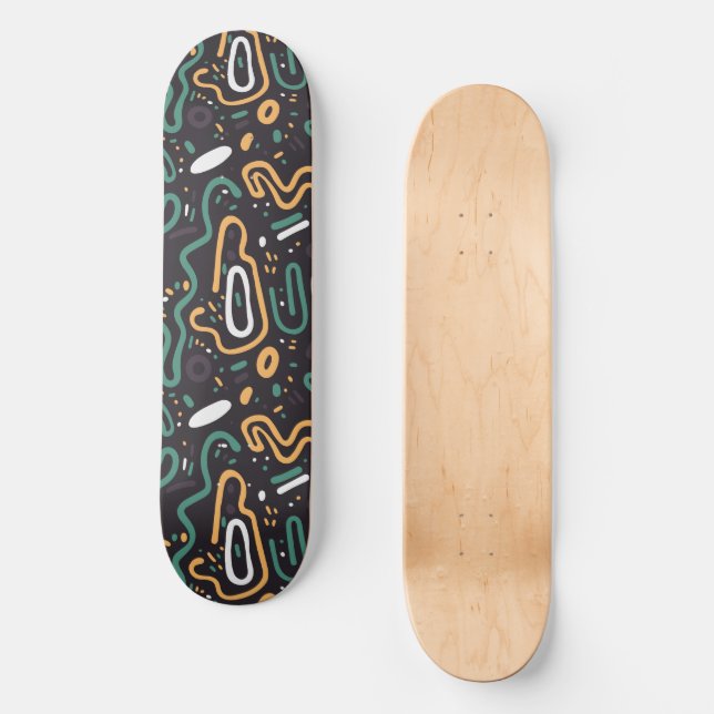 Abstract Doodle Skateboard (Front)
