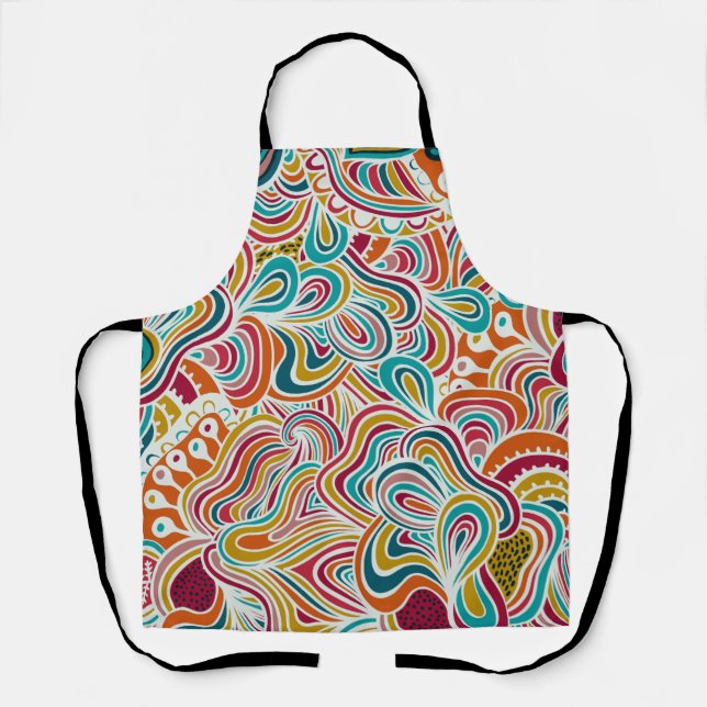 Abstract Doodling pattern  Apron (Front)