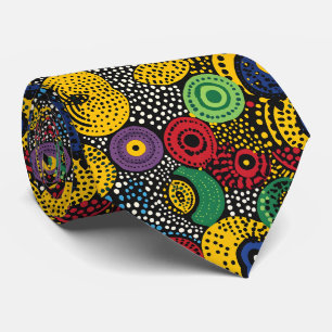 Abstract dot art 8 tie