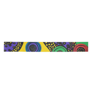 Abstract dot art 9 satin ribbon