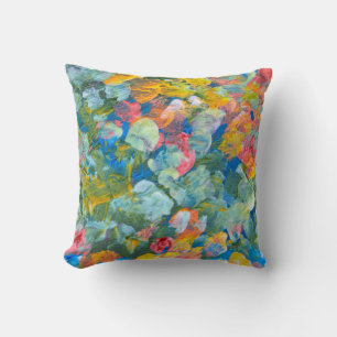 Abstract dot smear brush stroke acrylic and waterc cushion