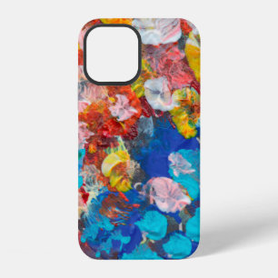 Abstract dot smear brush stroke acrylic and waterc iPhone 12 case
