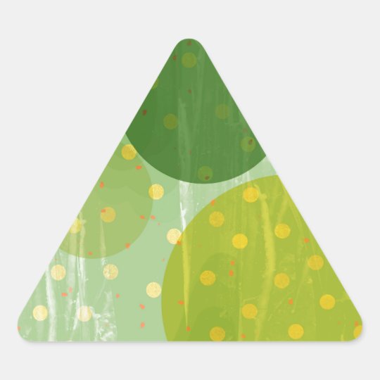 Abstract Dots Design Triangle Sticker