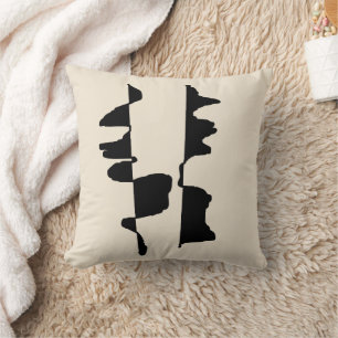 Abstract Double-Faced Decorative Pillow - Beige