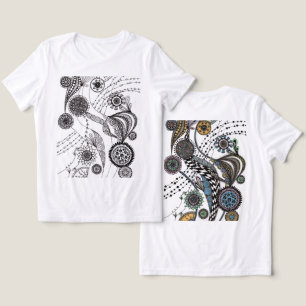 Abstract Double Sided Graphic T-Shirt Tri-Blend Shirt