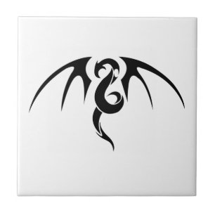 Abstract dragon art ceramic tile