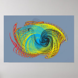 abstract dragon fly poster