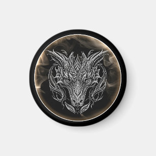 Abstract Dragon Head in Aesthetic  Magnet
