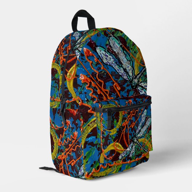 Abstract Dragonfly Backpack (Back Corner Left)