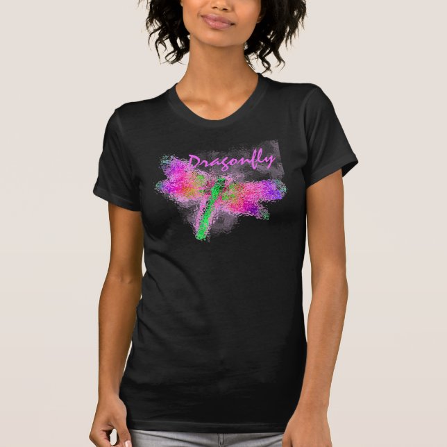 Abstract Dragonfly (pink) T-Shirt (Front)