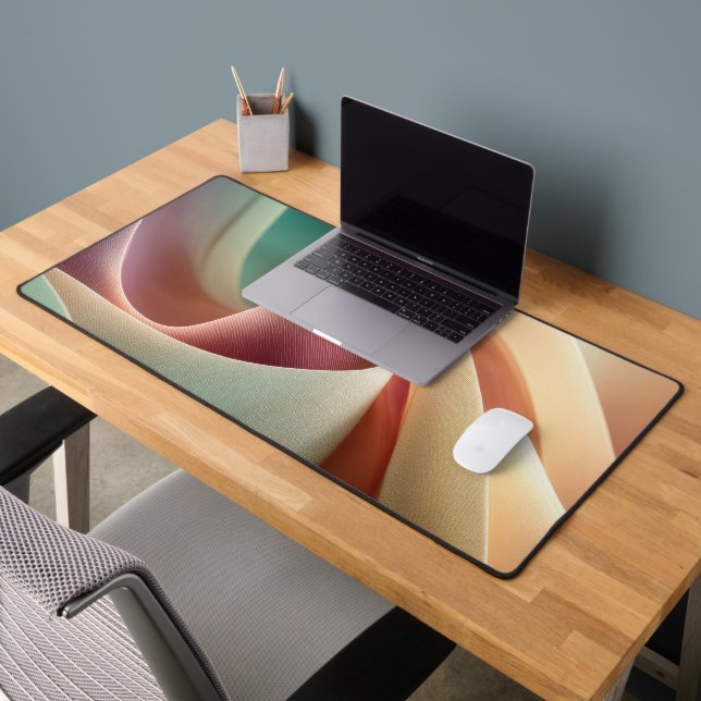 Abstract Drapery with Pastel Gradient Flow Desk Mat (Office 2)