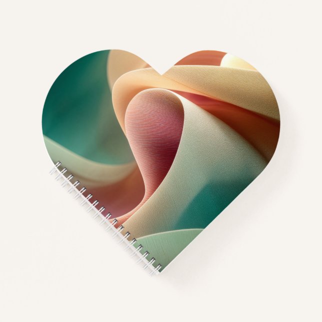 Abstract Drapery with Pastel Gradient Flow Notebook (Front)