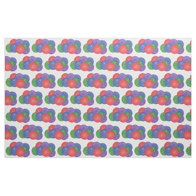 Abstract Drawing Colourful Christmas Balls Fabric (Fat Quarter)