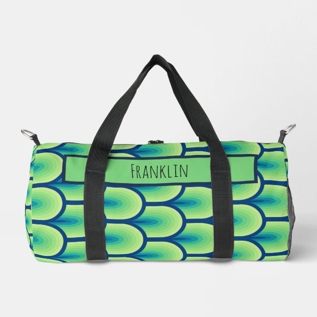 Abstract Drawing I Custom Name  Duffle Bag (Front)