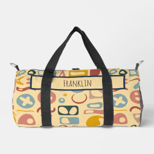 Abstract Drawing I Custom Name Duffle Bag