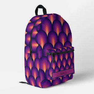 Abstract Drawing I Custom Name Printed Backpack