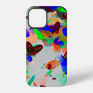Abstract drawing texture with chaotic real paint b iPhone 12 case