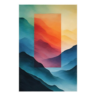 Abstract Dream Mountains Photo Print