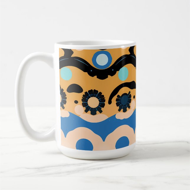 Abstract Dream Wave – Vibrant Surreal Flow Coffee Mug (Left)