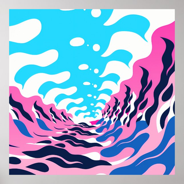 Abstract Dream Wave – Vibrant Surreal Flow Poster (Front)