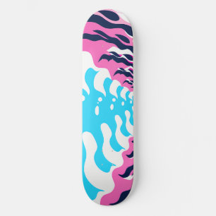 Abstract Dream Wave – Vibrant Surreal Flow Skateboard