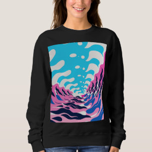Abstract Dream Wave – Vibrant Surreal Flow Sweatshirt