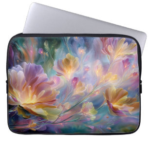 Abstract dreamy floral garden laptop sleeve
