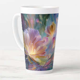 Abstract dreamy floral garden  latte mug