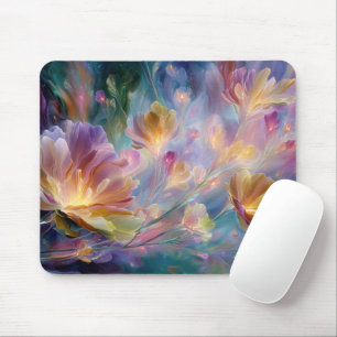 Abstract dreamy floral garden  mouse pad