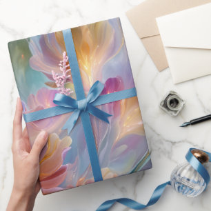 Abstract dreamy floral garden  wrapping paper