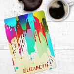 Abstract Dripping Paint Signature  iPad Pro Cover<br><div class="desc">Embrace your inner artist and make a bold statement with this extraordinary personalised tablet cover. Protect your tablet in style while showcasing your love for creativity and self-expression. Carry a splash of vibrant colours and artistic energy with you wherever you go with this captivating accessory. Let the dripping paint design...</div>