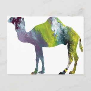 Abstract Dromedary silhouette Postcard