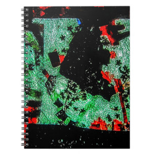 Abstract dry flower spiral photo notebook 
