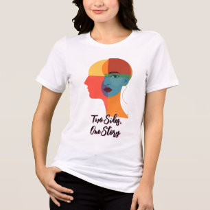 Abstract Dual Face Art Tri-Blend Shirt